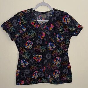 Scrub Tops Bundle – Size‎ S – Star Wars, Halloween & Dr. Seuss – Set of 3